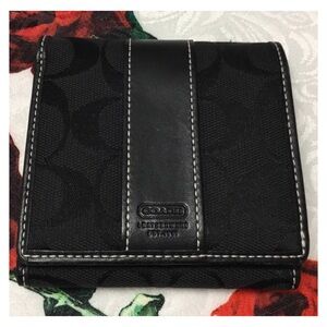 COACH Monogrammed Black Unisex Wallet (0027)